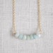 CLEARANCE . sevens . powder blue . amazonite gemstone row necklace