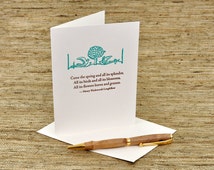 Came the spring - Longfellow quote - letterpress card ...