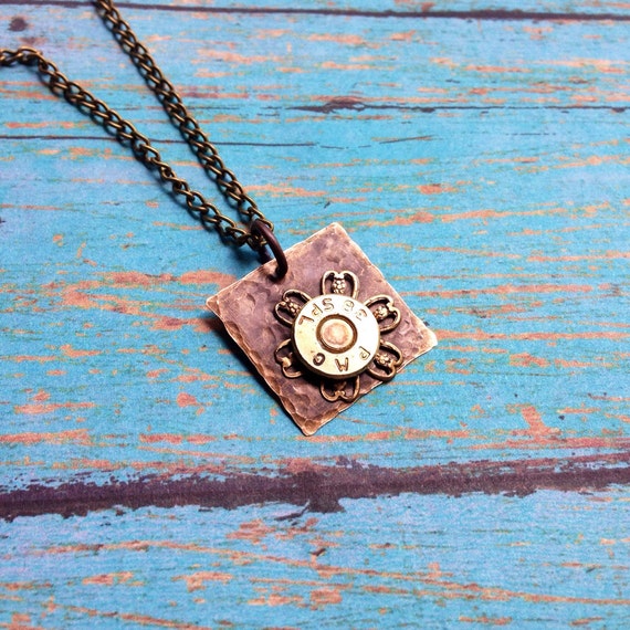 Bullets and blooms bullet necklace by stargirljoolz on Etsy