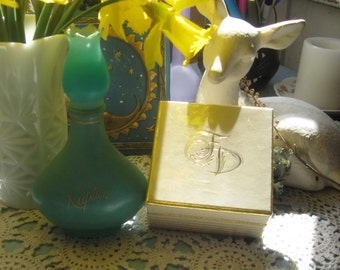 Vintage Avon Rapture Decantor and Frances Denny Unopened Face Powder