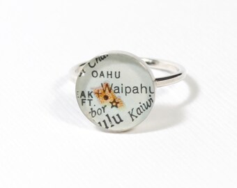 Will You Be My Bridesmaid. Dainty Sterling Map Ring, one of a kind, gift for her, christmas gift, birthday gift