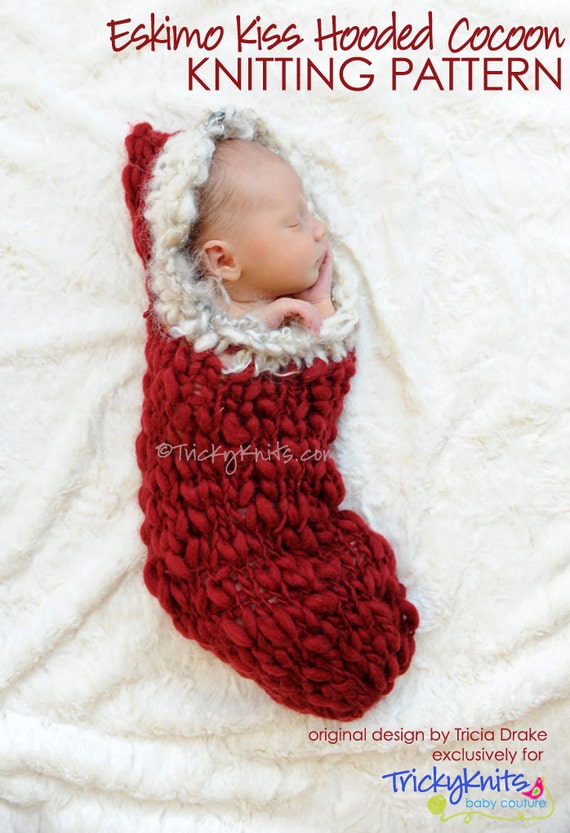 Newborn Cocoon Knitting Pattern for Newborn Photo Prop or Baby