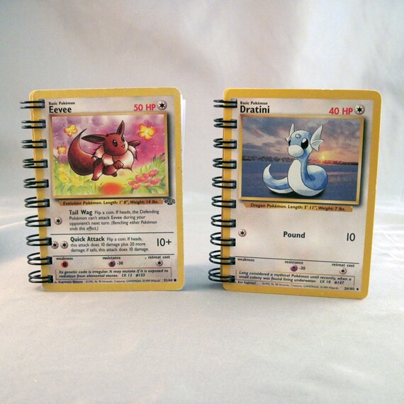 Mini Pokemon Notebook Set of 2 Eevee & Dratini by StalkingMarla