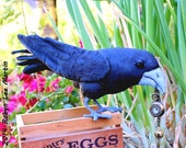 Soft Sculpture Crow, Raven, Blackbird, Crow Doll