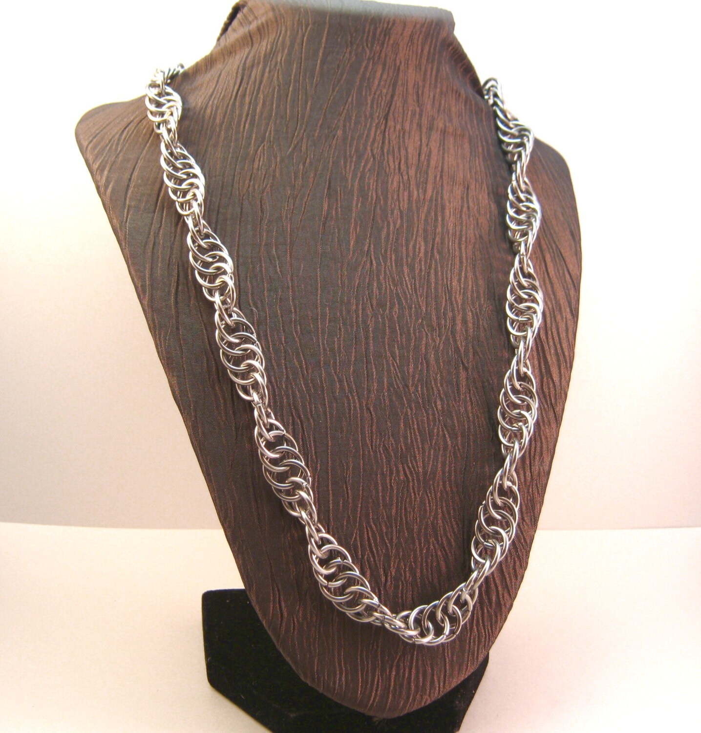 Chainmaille Spiral Chain Necklace Stainless Steel DNA