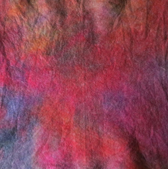 Magenta, Lilac, Summer, Felt, Hand dyed, Unique, Serendipity by Sassa Lynne, Mixed Media, Unrepeatable