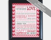 valentines day digital print art valentine size 8,5x11 instant dowload Il_170x135