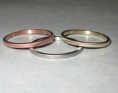 One Brushed Titanium Skinny Stacking Ring-Band, Customer Order Ring, Boho, Minimalist, Thumb Ring