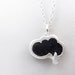 Rain cloud necklace, concrete jewelry, silver, cloud jewelry