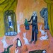 Houdini's recurring dream. Oil painting on canvas by Vivienne Strauss.