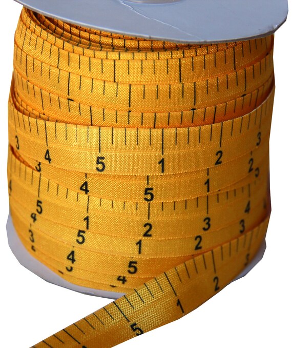 Items similar to 5 Yards 5/8" Ruler Fold Over Elastic FOE Yellow