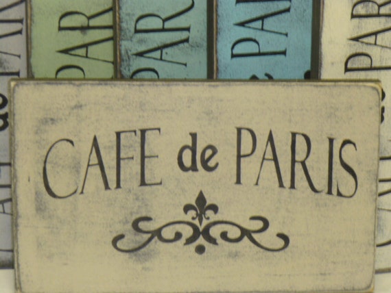  CAFE DE PARIS sign  Paris  Apartment dec by SophiesCottage