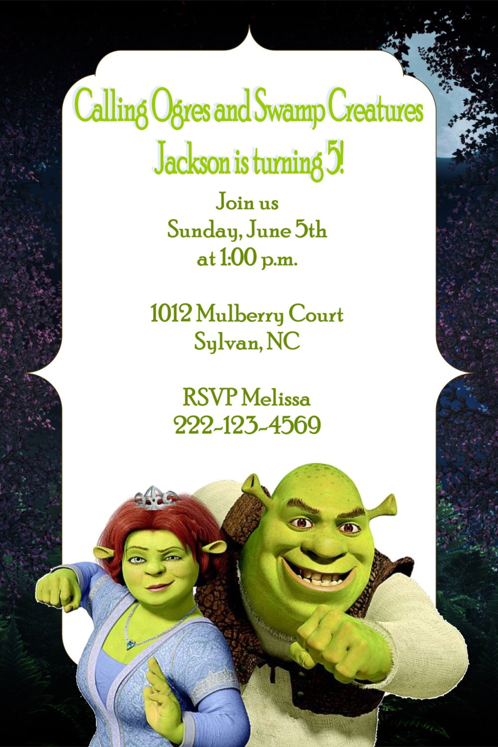 Free Printable Shrek Invitations 7