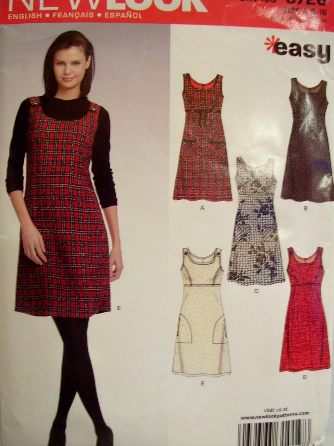 New Look jumper or dress sewing pattern women size
