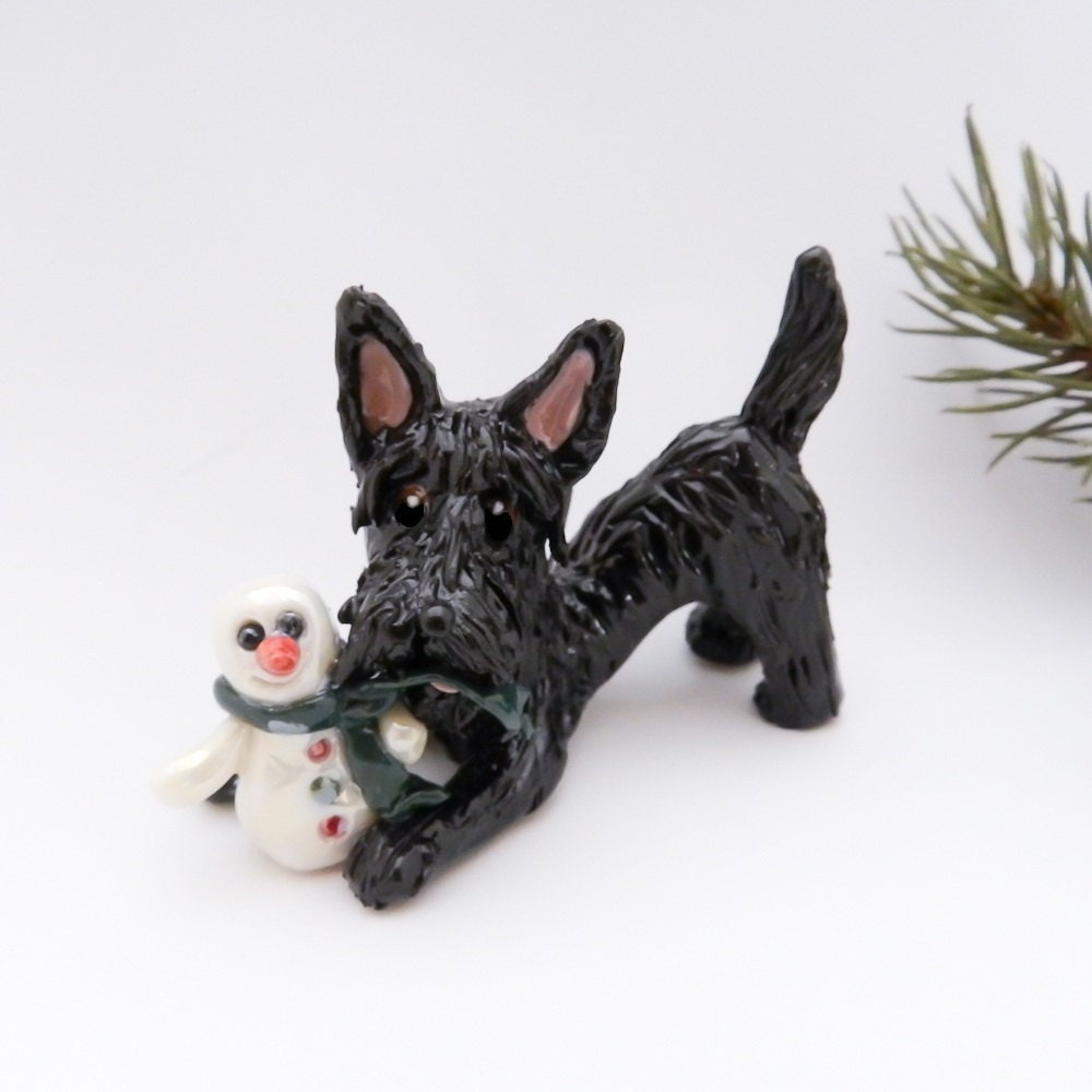 scottish terrier dog christmas ornament figurine by scottish terrier dog christmas ornament figurine by