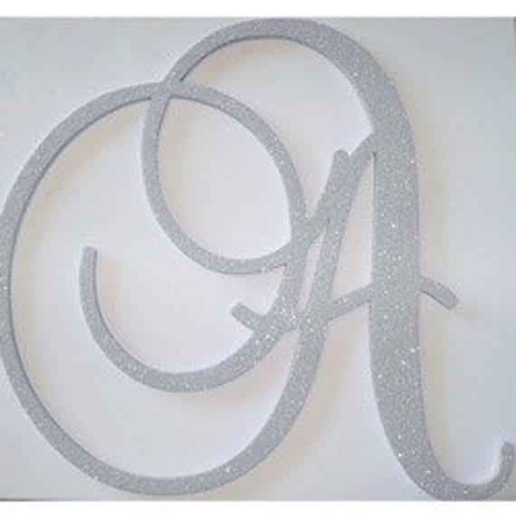 24 inch Decorative Wall Letters GLITTER Initial Monogram Wall