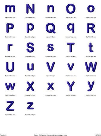 Arial Embroidery Font Includes 5 Sizes