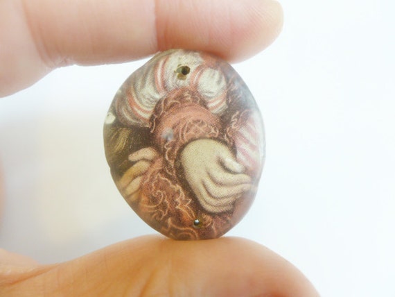 Hands. Resin charm connector.
