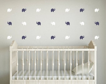 Elephant wall decal, mini size decal, elephant nursery, vinyl wall decal, zoo circus animal, safari animal decal, elephant sticker, wall art