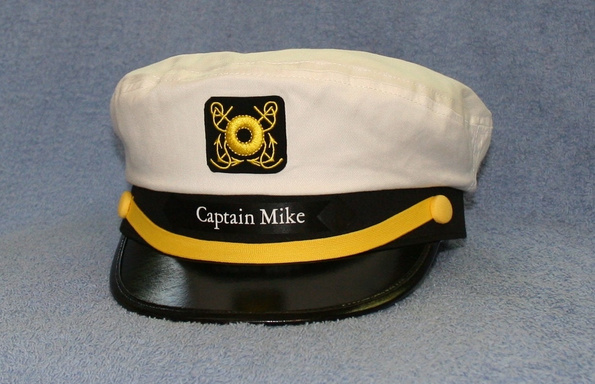 yacht captain hat personalized