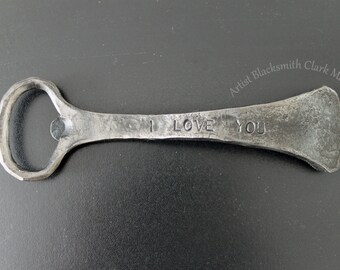 Personalized iron bottle opener, Iron anniversary gift for him, unique gift for him, engraved, unique bottle opener, beer bottle opener