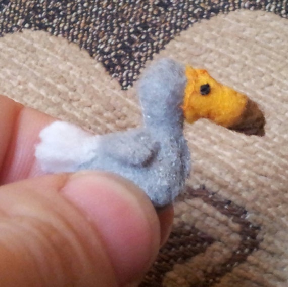 Tiny Dodo Bird - miniature felt extinct species