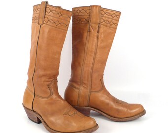 Stewart Campus Boots Vintage 1970s Brown Leather Men's size 10 D