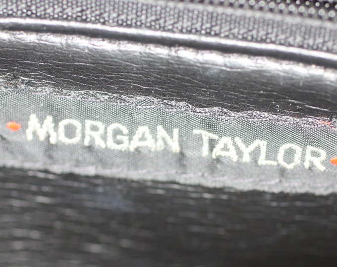 Morgan Taylor Black Snakeskin Purse Handbag Vintage