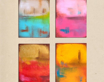 pastel earth - large 64 x 20, textured acrylic urban art zen PAINTING on canvas - contemporary abstract