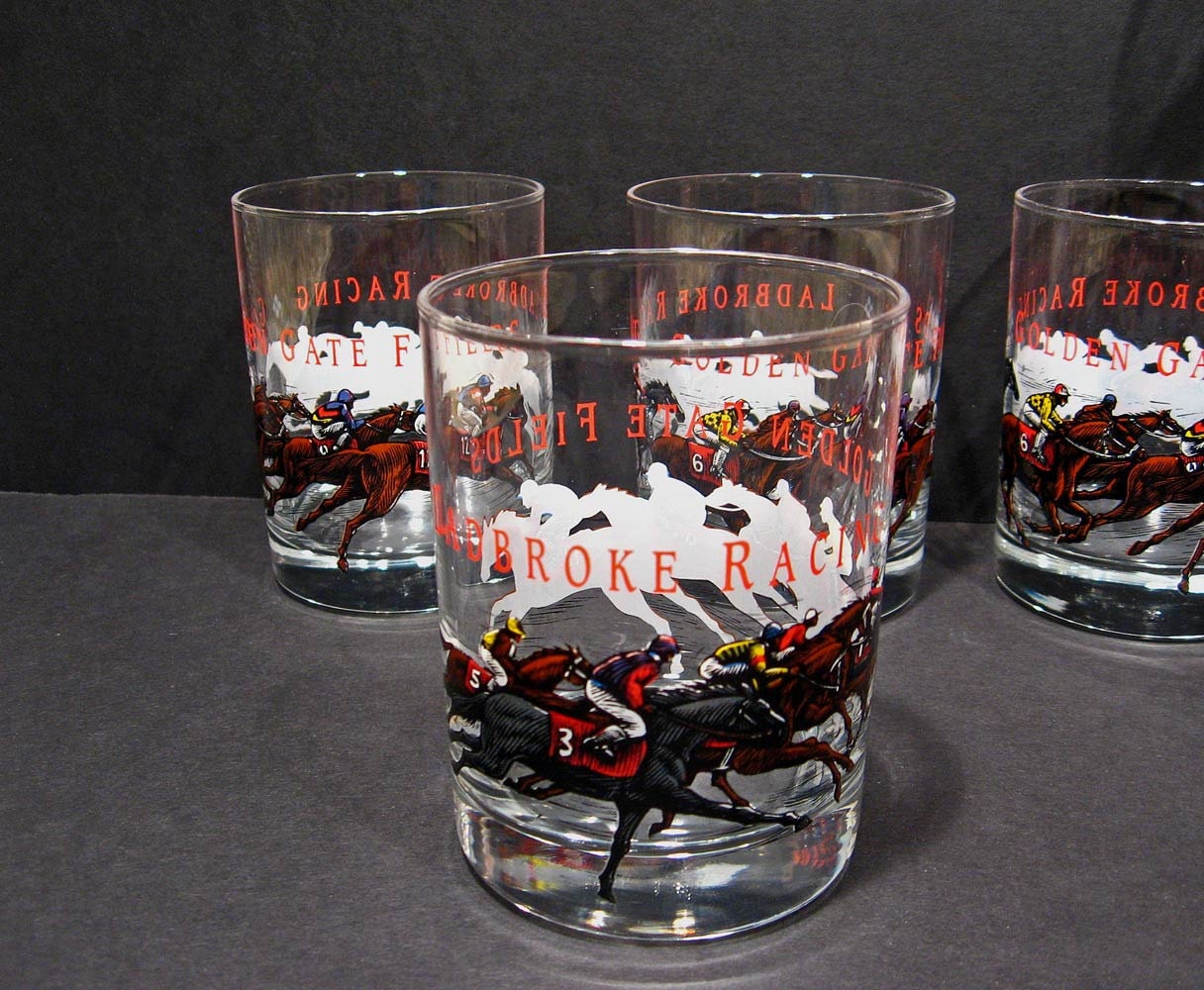 Horse Racing Whiskey Rocks Glasses Barware Home Bar Decor – Haute Juice