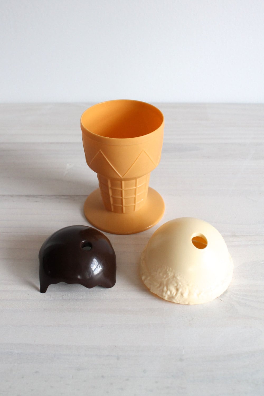 Vintage Plastic Ice Cream Cone Drinking Cup