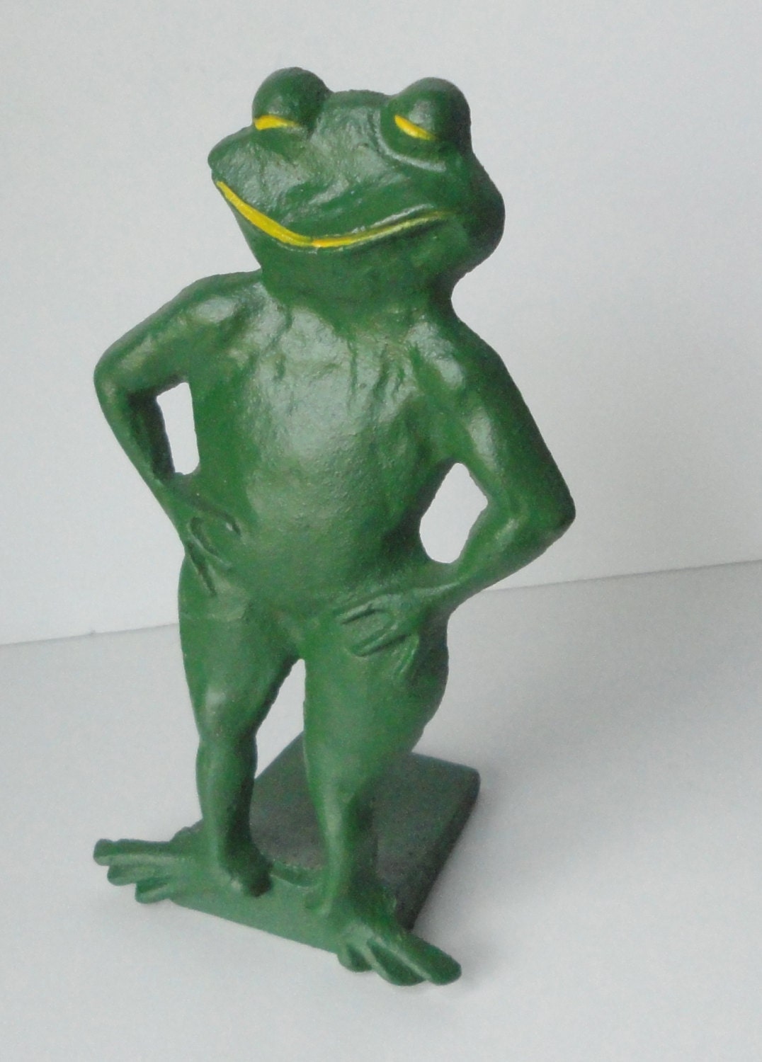 standing frog statue