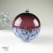 Blown Glass Ornament Suncatcher Ball Aubergine Plum Blossom