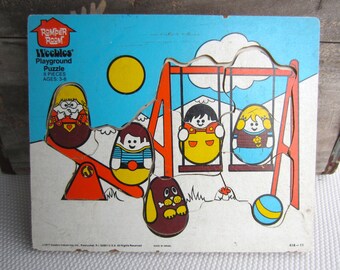 Vintage 1970s Weebles Romper Room Jigsaw Frame Puzzle