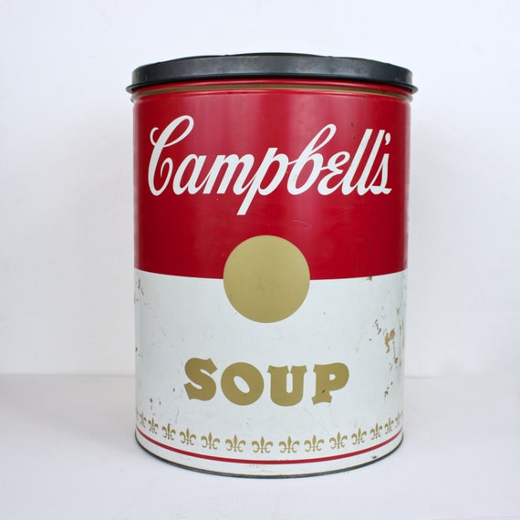 Cambell's Soup Storage Can with Lid by sevenbc on Etsy