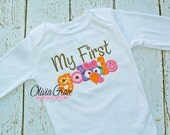 My First Gobble, Thanksgiving Embroidered Applique Shirt or Bodysuit for boys or girls Il_170x135