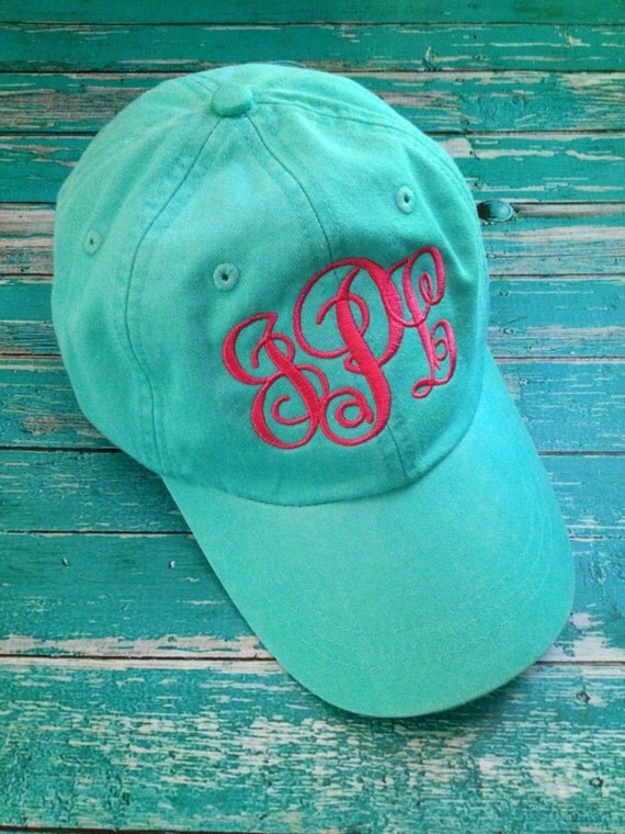 Ladies Monogrammed Baseball Cap. Personalized. Your choice of