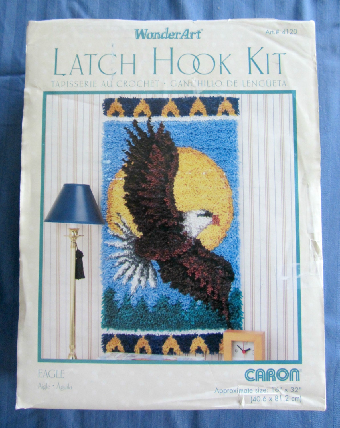 WonderArt All American Bald EAGLE Latch Hook Kit by CARON