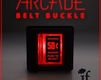 Arcade Belt Buckle... that lights up - 50 Cent Double Lines