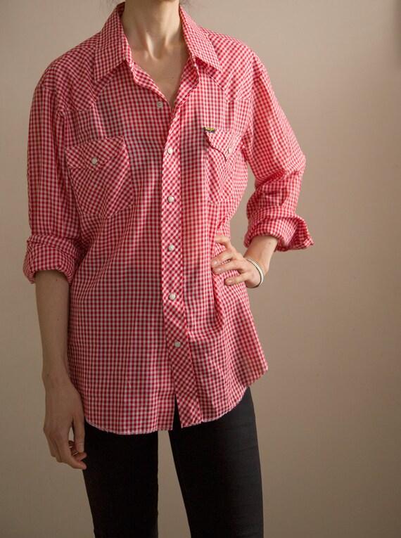 vintage wrangler button ups