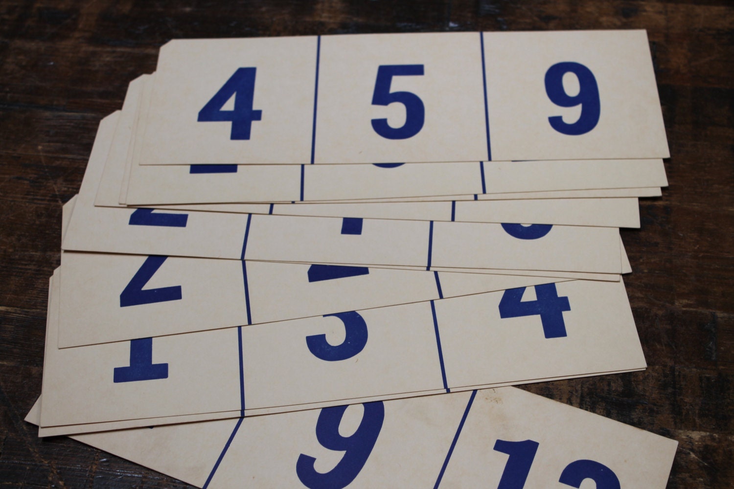 Vintage Flashcards math Number Flash cards Addition