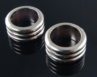 Scarf Jewelry Rings - Silver Scarf Jewelry Ring Findings - Set of 2