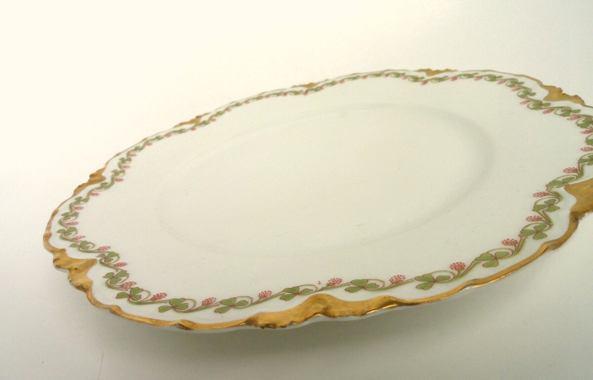 Haviland Limoges Shamrock Pattern Plate Vintage China H