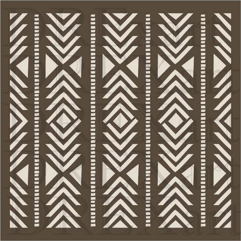 Aztec Stencil Southwest Stencil Tribal Stencils 12 X 12