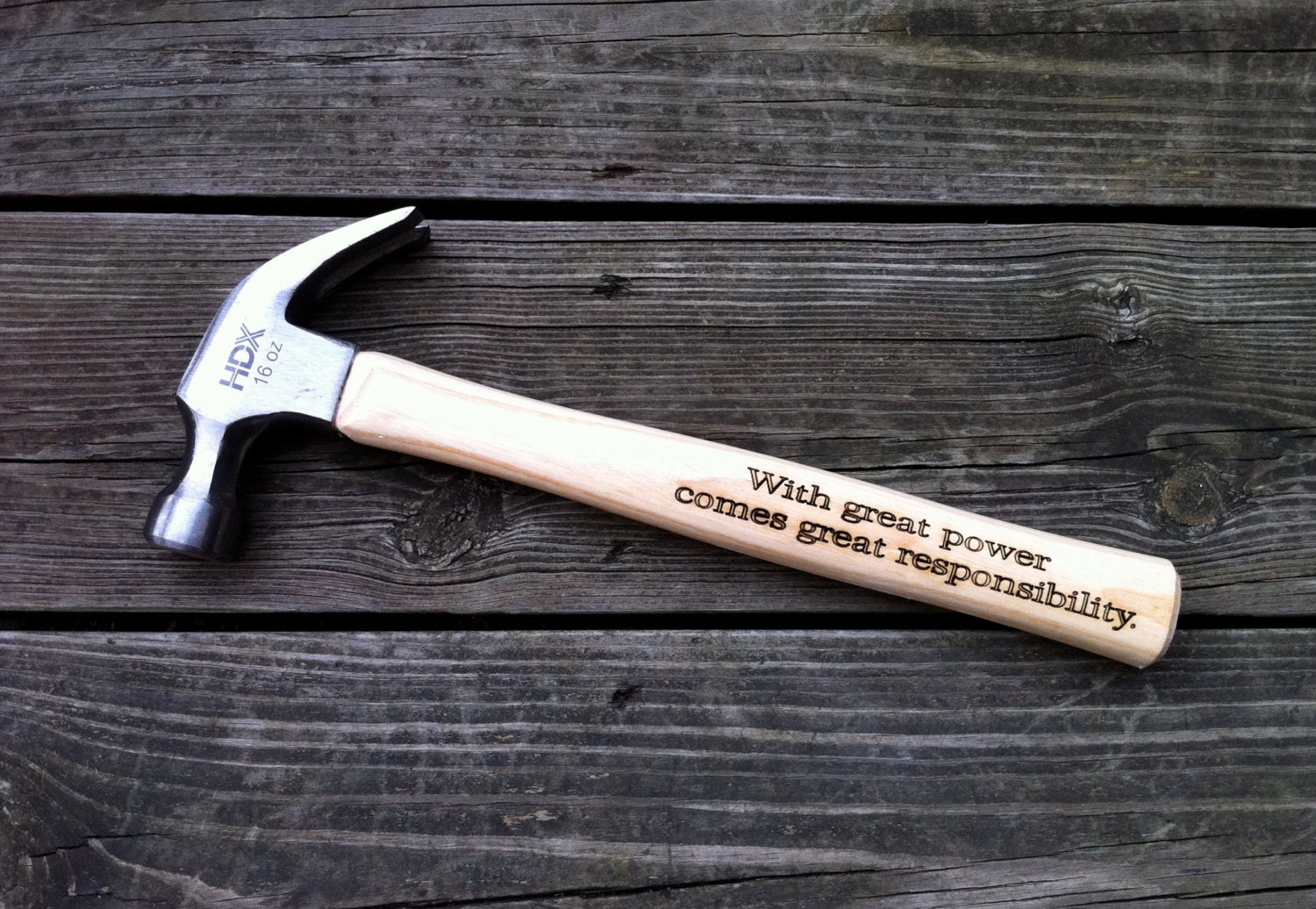 Personalized Hammer Engraved Hammer With Great Power Comes