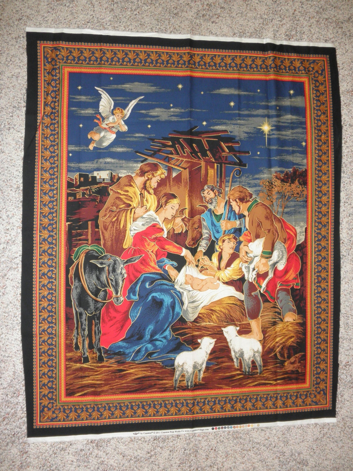 NaTIVITY Fabric Panel VIP Cranston Print 35 X 44