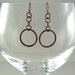Copper Earrings Copper Hoop Earrings Copper Rings Earrings Antiqued Copper Earrings Dangle