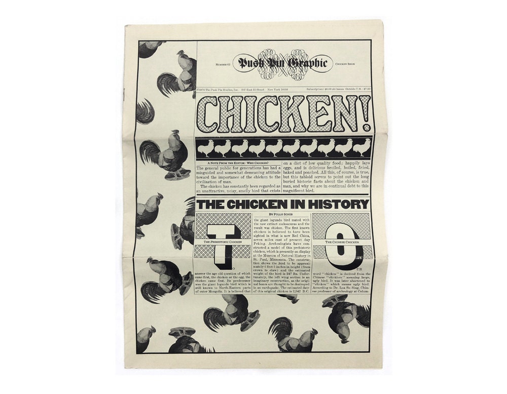 The Push Pin Graphic Issue 63 Chicken 1975. From Seymour