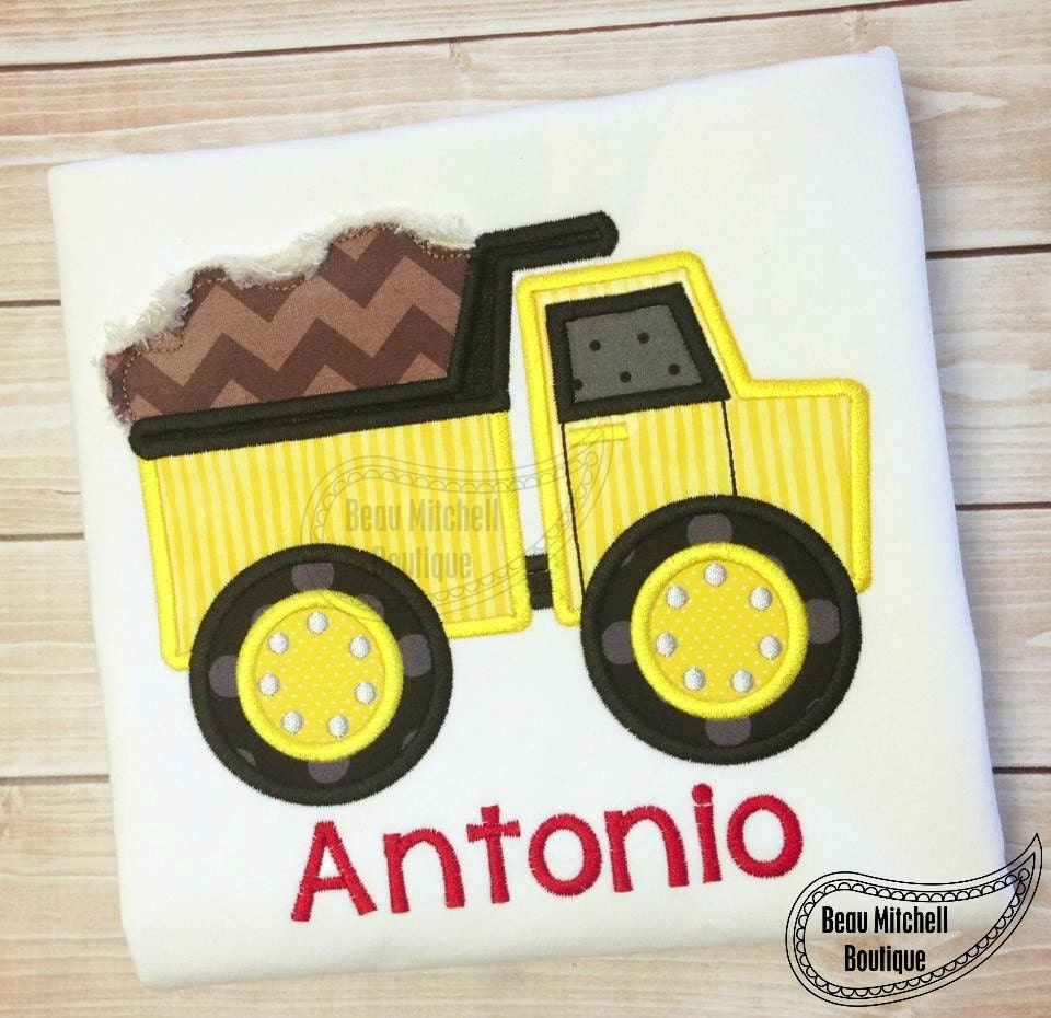 Dump Truck 14 applique embroidery design