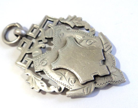 Sterling Silver Shield Fob... 1900 Birmingham by Ragtime78 on Etsy